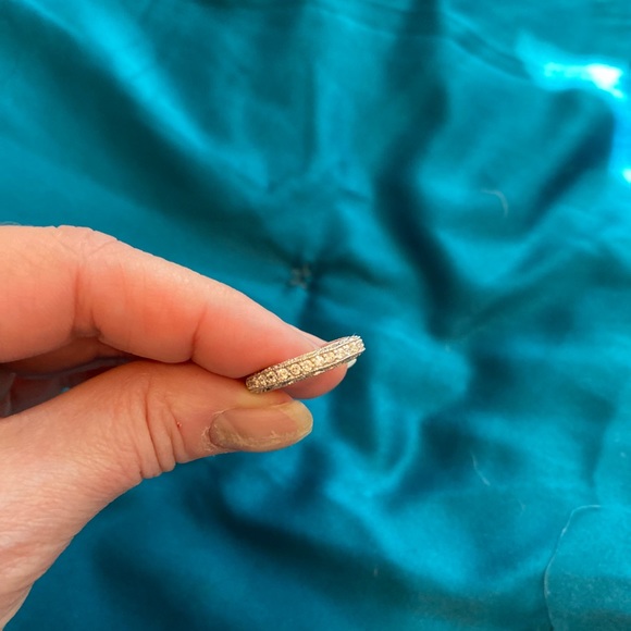 Sapphire & CZ ring set - Picture 4 of 8